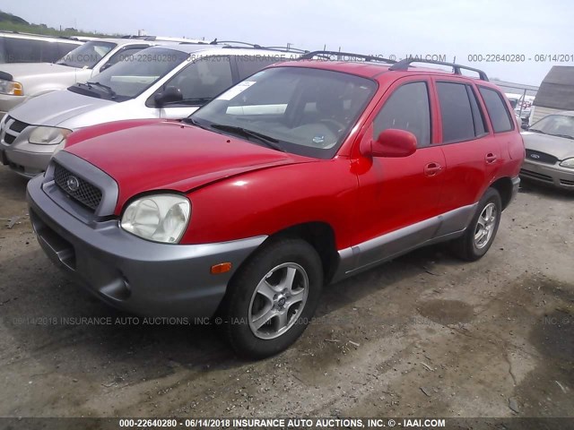 KM8SB12B93U458135 - 2003 HYUNDAI SANTA FE GL RED photo 2