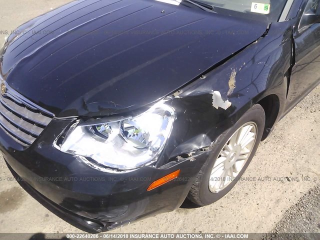 1C3LC56K77N669670 - 2007 CHRYSLER SEBRING TOURING BLACK photo 6