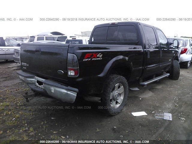 1FTWW31PX6EA45738 - 2006 FORD F350 SRW SUPER DUTY BLACK photo 4