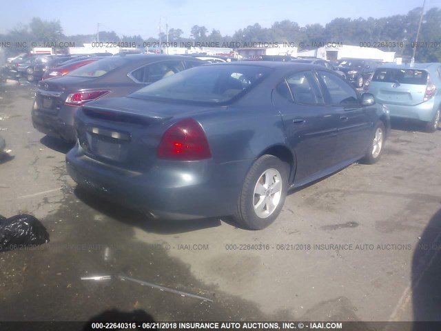 2G2WP552X61245340 - 2006 PONTIAC GRAND PRIX BLUE photo 4