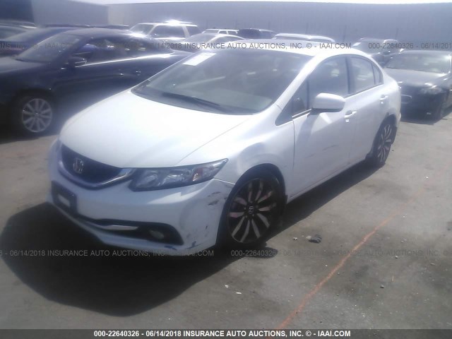19XFB2F93FE230783 - 2015 HONDA CIVIC EXL WHITE photo 2
