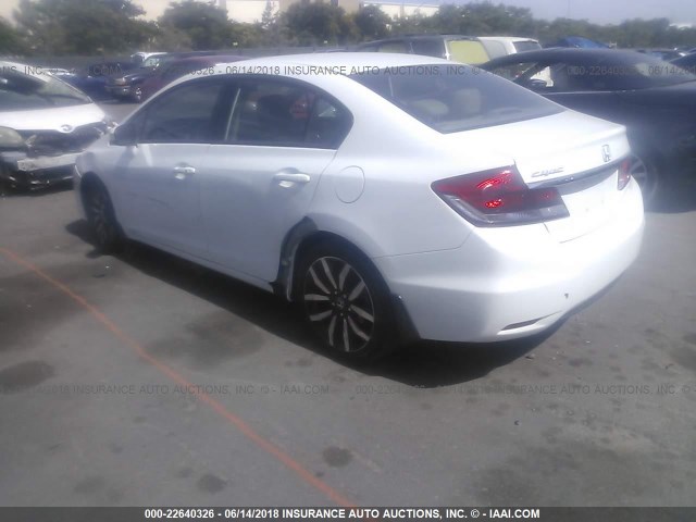 19XFB2F93FE230783 - 2015 HONDA CIVIC EXL WHITE photo 3
