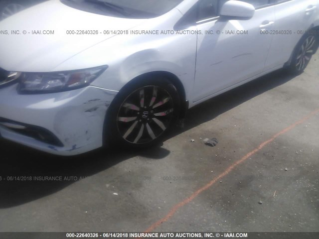 19XFB2F93FE230783 - 2015 HONDA CIVIC EXL WHITE photo 6