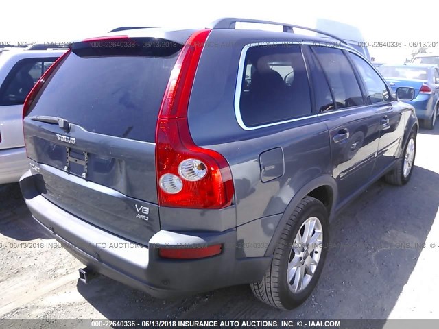 YV1CZ852951183115 - 2005 VOLVO XC90 V8 GRAY photo 4