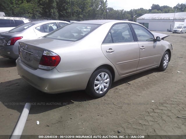 4T1BE30K85U995586 - 2005 TOYOTA CAMRY LE/XLE/SE Champagne photo 4