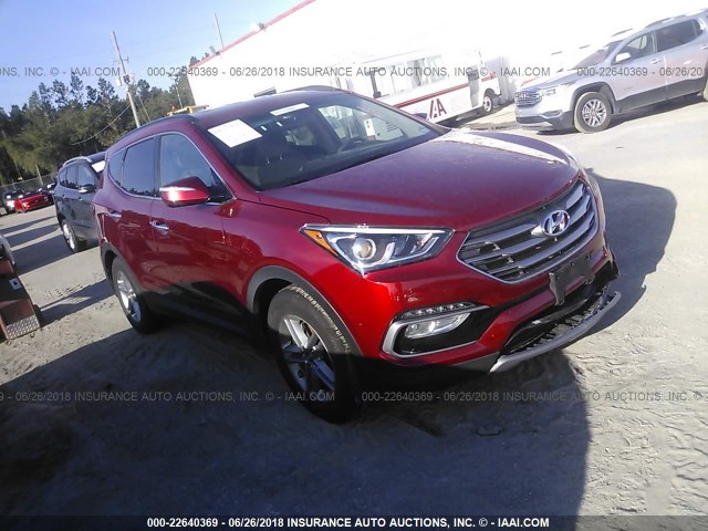 5XYZUDLB7JG525357 - 2018 HYUNDAI SANTA FE SPORT  RED photo 1