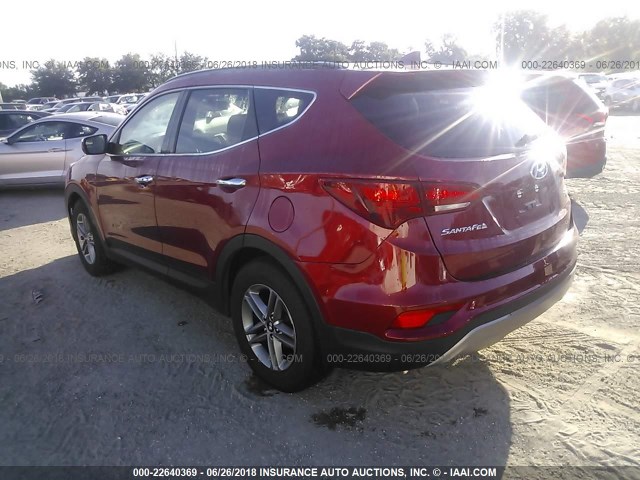 5XYZUDLB7JG525357 - 2018 HYUNDAI SANTA FE SPORT  RED photo 3