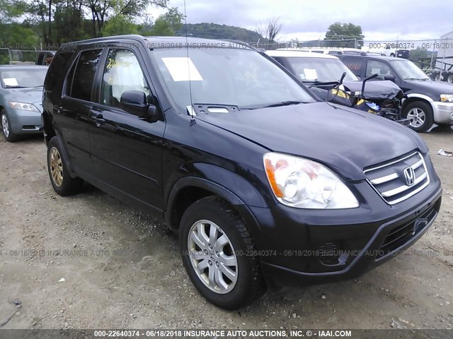 JHLRD78905C019079 - 2005 HONDA CR-V SE/EX BLACK photo 1