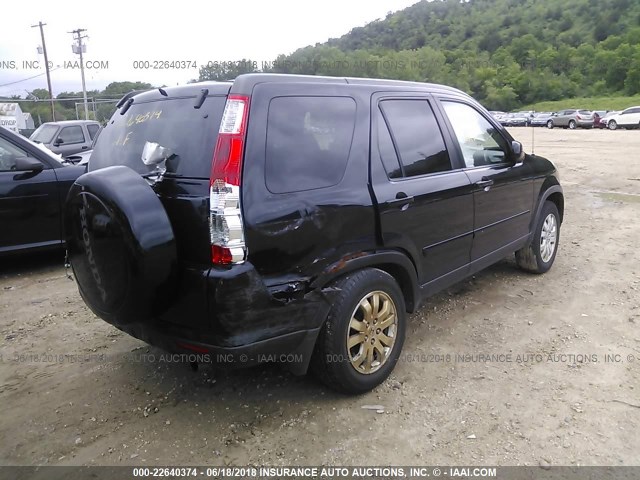 JHLRD78905C019079 - 2005 HONDA CR-V SE/EX BLACK photo 4