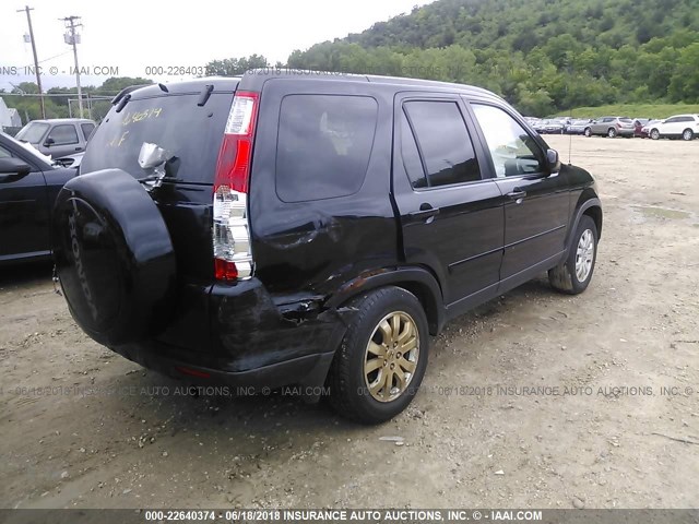 JHLRD78905C019079 - 2005 HONDA CR-V SE/EX BLACK photo 6