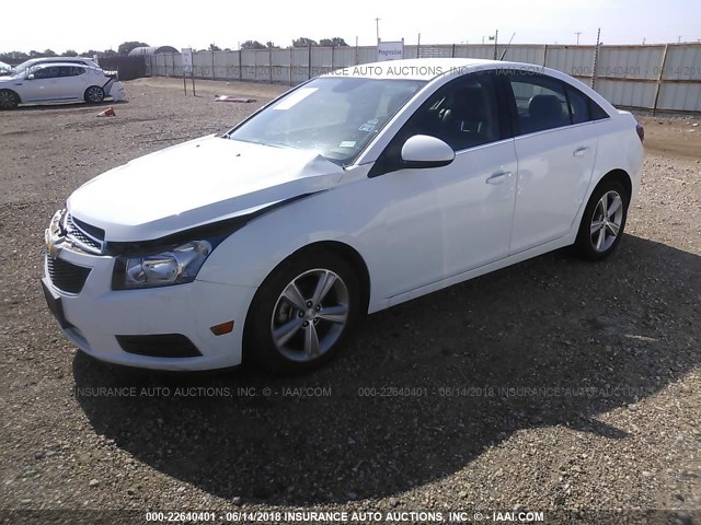 1G1PE5SBXE7257119 - 2014 CHEVROLET CRUZE LT WHITE photo 2