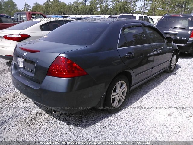 JHMCM563X7C016181 - 2007 HONDA ACCORD SE GRAY photo 4