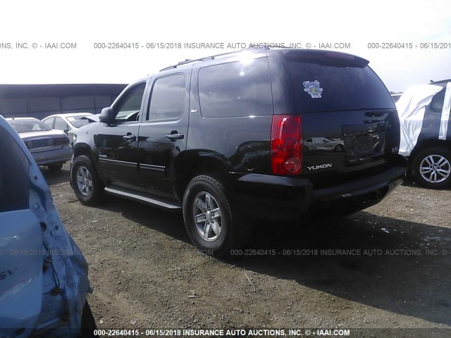 1GKS1CE09DR185073 - 2013 GMC YUKON SLT BLACK photo 3