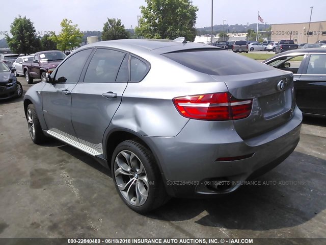 5UXFG2C58DL785573 - 2013 BMW X6 XDRIVE35I GRAY photo 3