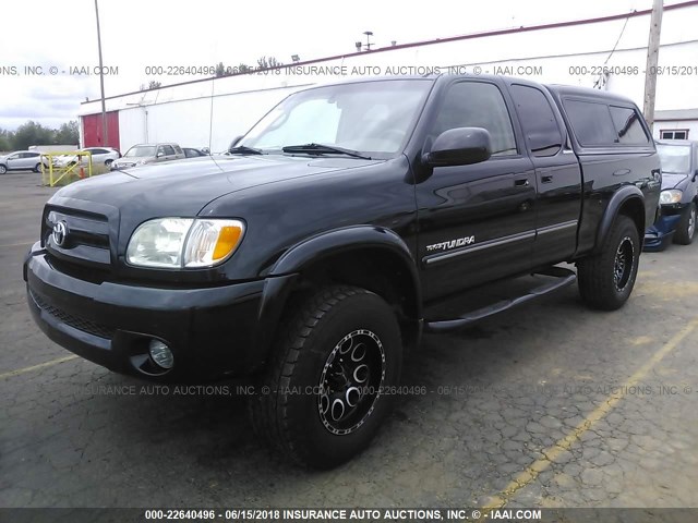 5TBBT48173S357626 - 2003 TOYOTA TUNDRA ACCESS CAB LIMITED BLACK photo 2