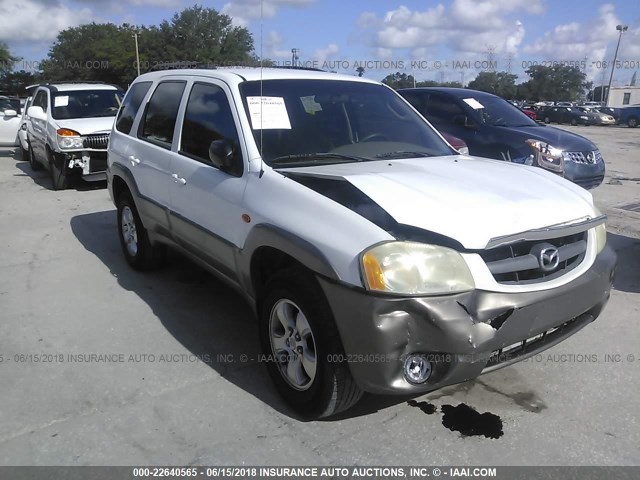 4F2YU09121KM56476 - 2001 MAZDA TRIBUTE LX/ES WHITE photo 1