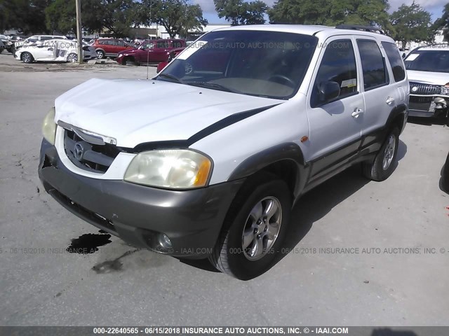 4F2YU09121KM56476 - 2001 MAZDA TRIBUTE LX/ES WHITE photo 2