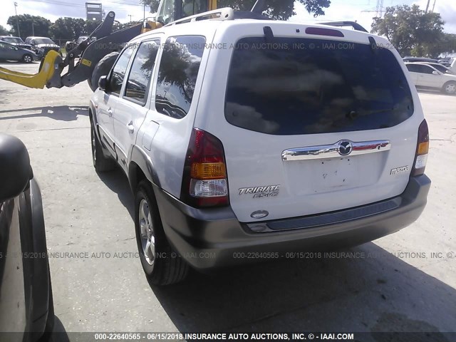 4F2YU09121KM56476 - 2001 MAZDA TRIBUTE LX/ES 白色 照片 3