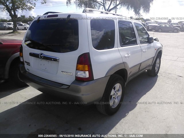 4F2YU09121KM56476 - 2001 MAZDA TRIBUTE LX/ES 白色 照片 4