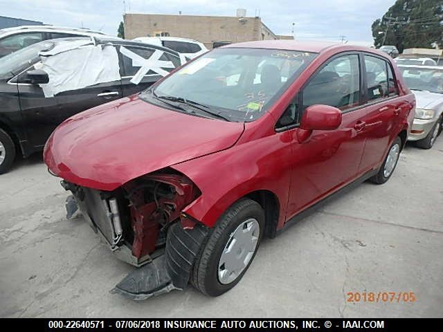 3N1BC11E89L463247 - 2009 NISSAN VERSA S/SL RED photo 2