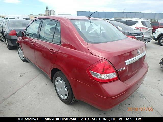 3N1BC11E89L463247 - 2009 NISSAN VERSA S/SL RED photo 3