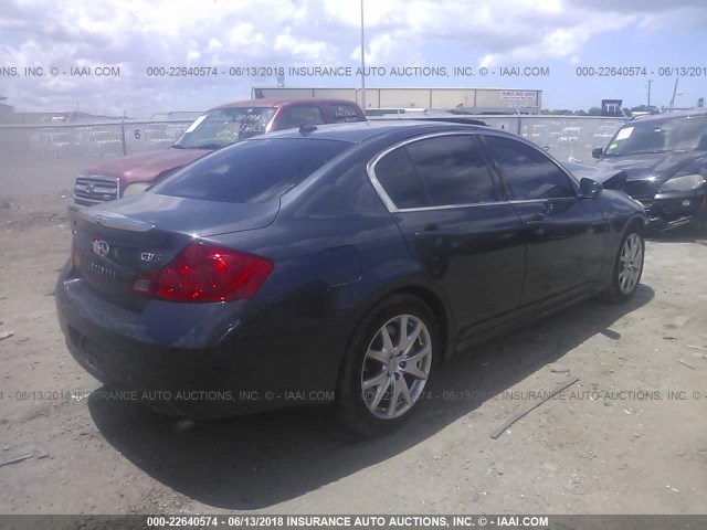 JNKCV61E69M309682 - 2009 INFINITI G37 JOURNEY/SPORT BLUE photo 4