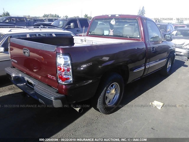 1GTEC14T01Z246356 - 2001 GMC NEW SIERRA C1500 MAROON photo 4