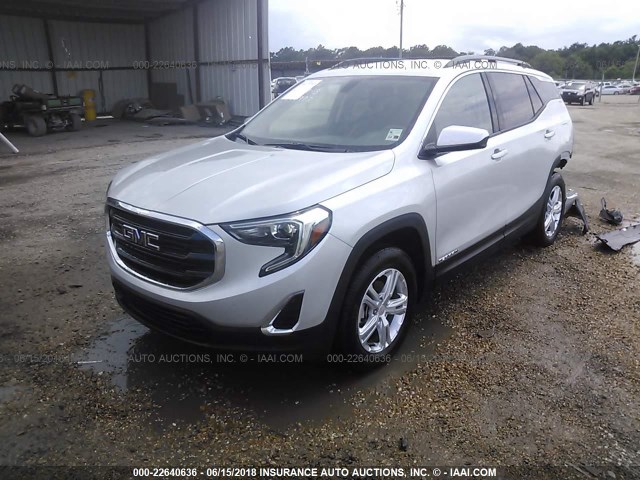 3GKALMEV8JL300997 - 2018 GMC TERRAIN SLE SILVER photo 2