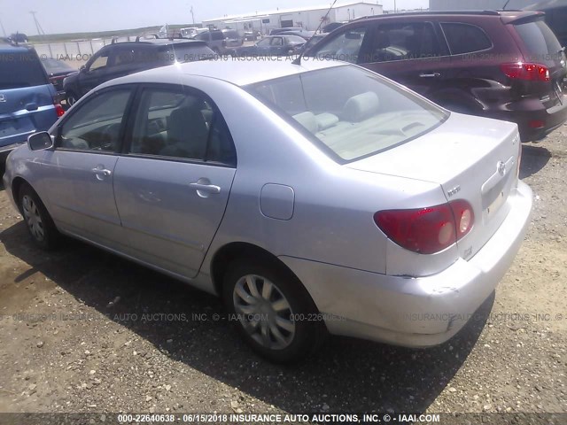 JTDBR32E970130863 - 2007 TOYOTA COROLLA CE/LE/S SILVER photo 3