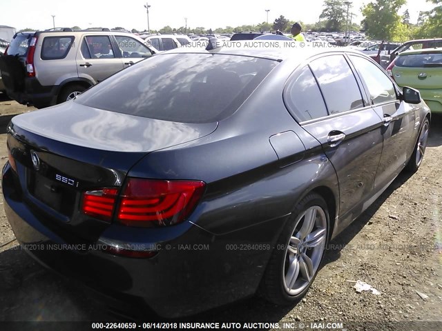 WBAFU9C57BC784833 - 2011 BMW 550 XI GRAY photo 4