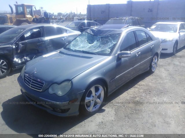 WDBRF52H46A857090 - 2006 MERCEDES-BENZ C GENERATION 2006 230 BLUE photo 2