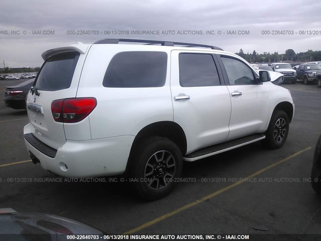 5TDDY5G15FS115835 - 2015 TOYOTA SEQUOIA PLATINUM WHITE photo 4