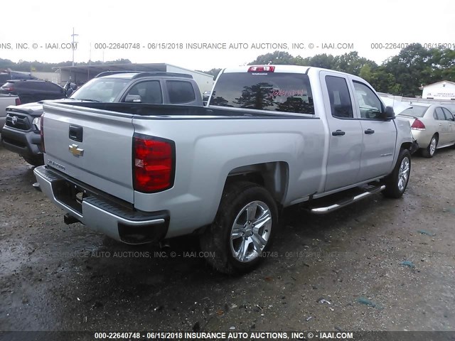 1GCRCPEC9HZ391215 - 2017 CHEVROLET SILVERADO C1500 CUSTOM SILVER photo 4