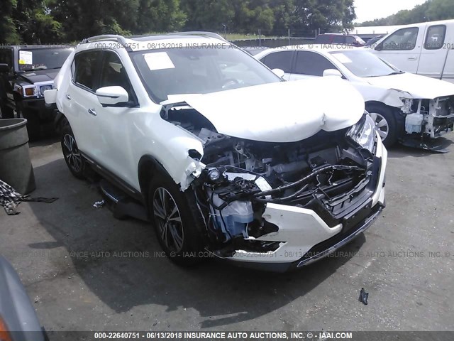 5N1AT2MVXHC888503 - 2017 NISSAN ROGUE SV/SL WHITE photo 1