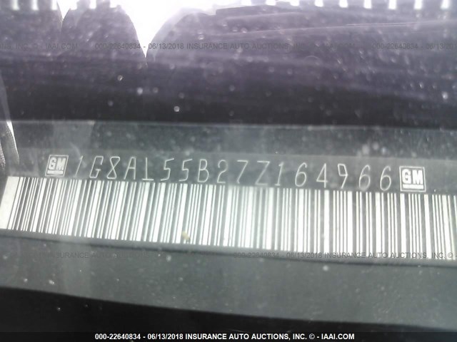 1G8AL55B27Z164966 - 2007 SATURN ION LEVEL 3 SILVER photo 9