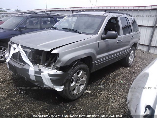 1J4GW58N81C550065 - 2001 JEEP GRAND CHEROKEE LIMITED SILVER photo 2