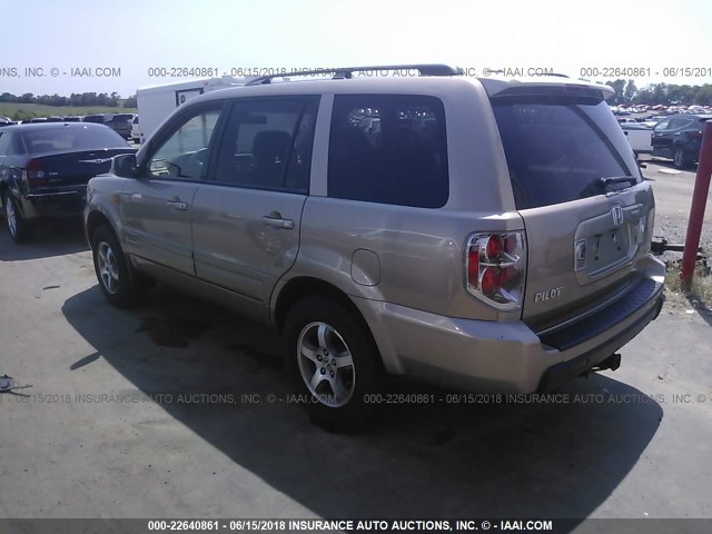 5FNYF18606B004544 - 2006 HONDA PILOT EX TAN photo 3