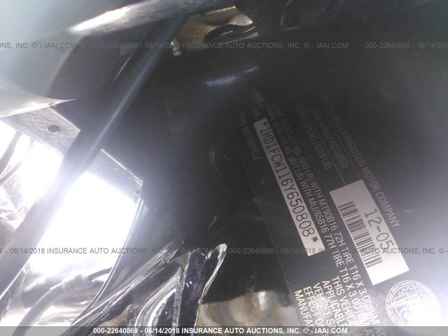 1HD1FCW116Y650808 - 2006 HARLEY-DAVIDSON FLHTCUI BLACK photo 10