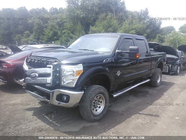 1FT8W3BT2BEB94269 - 2011 FORD F350 SUPER DUTY BLACK photo 2