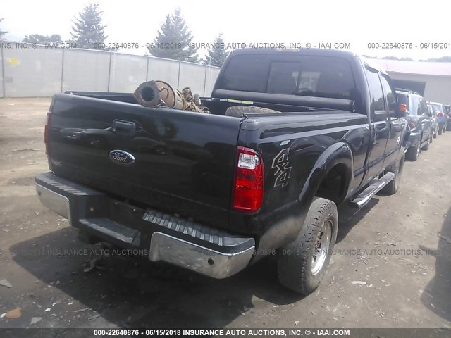 1FT8W3BT2BEB94269 - 2011 FORD F350 SUPER DUTY BLACK photo 4