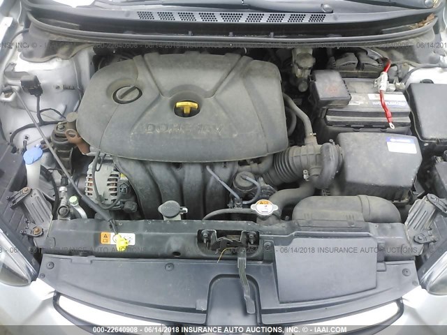 KMHDH4AE5DU634975 - 2013 HYUNDAI ELANTRA GLS/LIMITED SILVER photo 10
