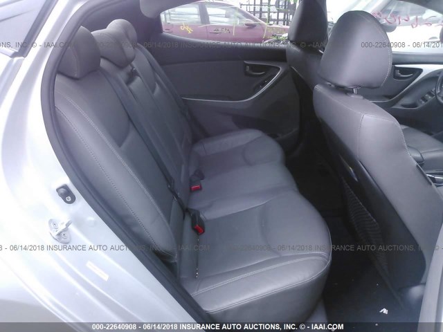 KMHDH4AE5DU634975 - 2013 HYUNDAI ELANTRA GLS/LIMITED SILVER photo 8