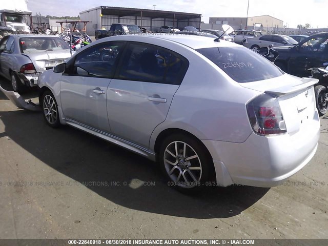 3N1CB61E17L695710 - 2007 NISSAN SENTRA SE-R SPEC V SILVER photo 3