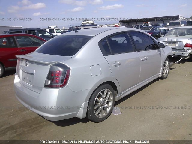 3N1CB61E17L695710 - 2007 NISSAN SENTRA SE-R SPEC V SILVER photo 4