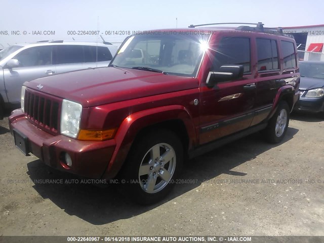 1J8HG48N86C235283 - 2006 JEEP COMMANDER წითელი ფოტო 2