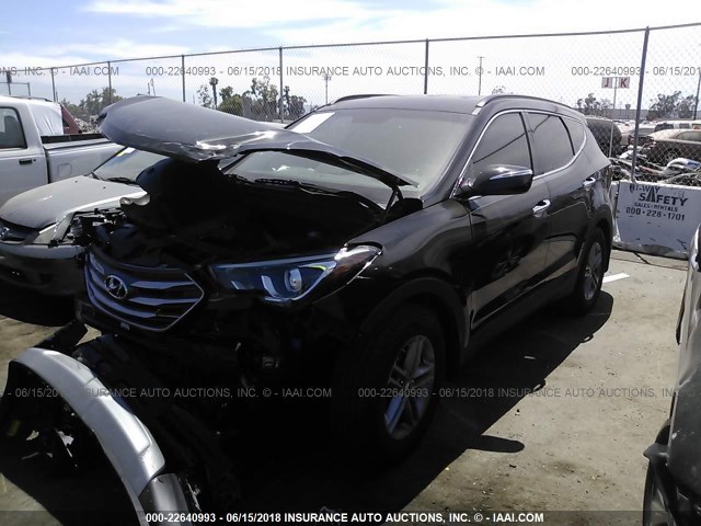 5NMZU3LB2HH014133 - 2017 HYUNDAI SANTA FE SPORT  BLACK photo 2