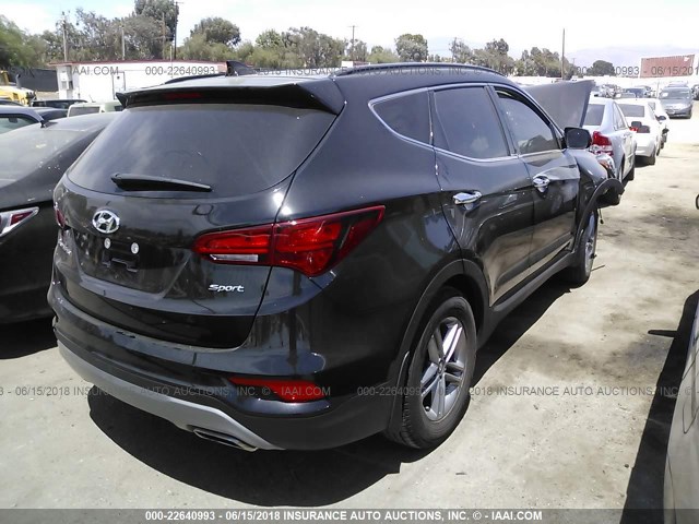 5NMZU3LB2HH014133 - 2017 HYUNDAI SANTA FE SPORT  BLACK photo 4