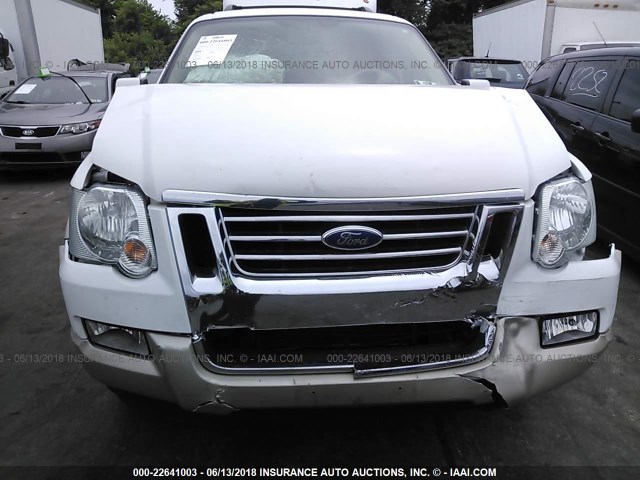 1FMEU74E47UB36168 - 2007 FORD EXPLORER EDDIE BAUER WHITE photo 6