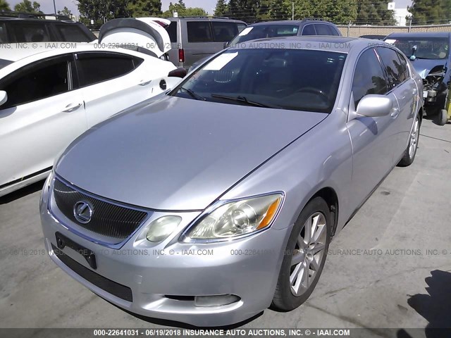 JTHBH96S865018996 - 2006 LEXUS GS GENERATION 200 300 SILVER photo 2