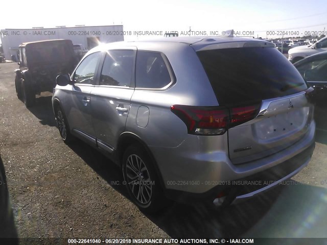 JA4AD2A31JJ003881 - 2018 MITSUBISHI OUTLANDER ES ვერცხლისფერი ფოტო 3